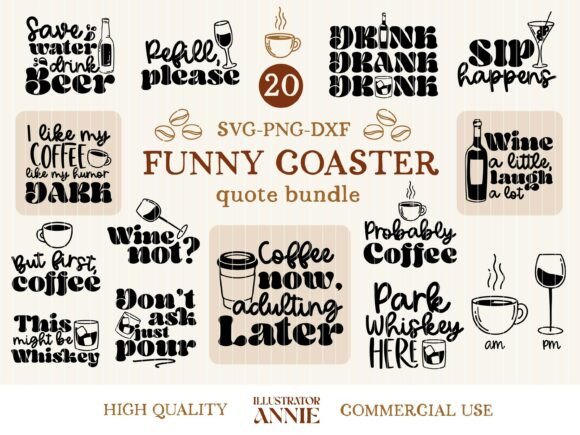 Download Funny Sarcastic Coaster SVG Bundle - Sarcastic coaster svg Collection