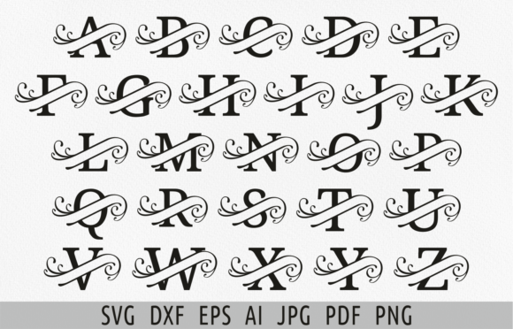 Download Split Letters Svg Alphabet Monogram Svg - Alphabet monogram svg Collection